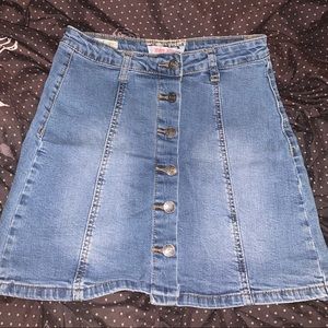 Hot Kiss denim button up skirt